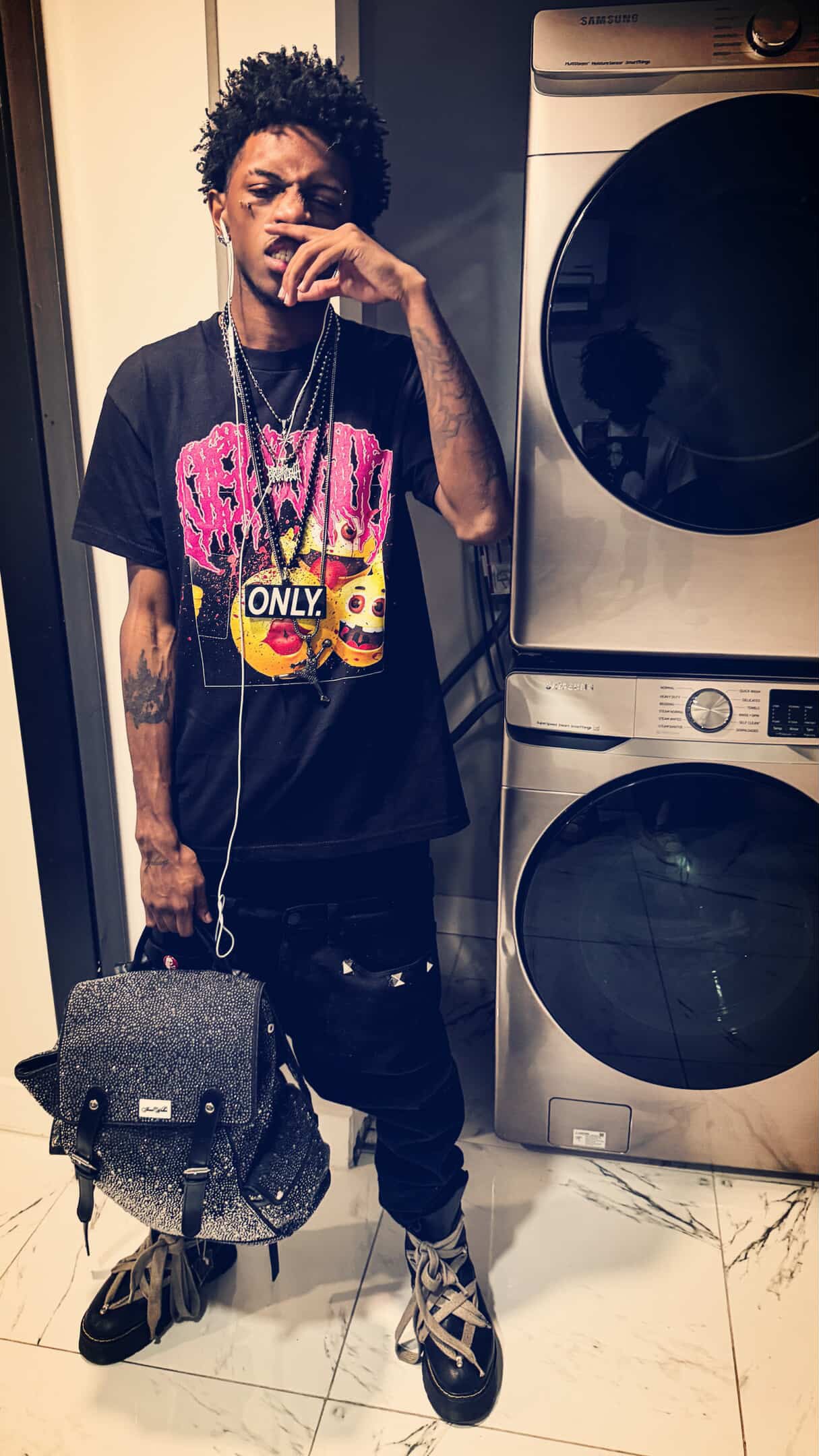 “Droplets” Backpack (Black)